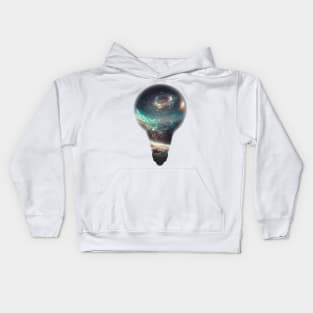 Galaxy in a lightbulb Kids Hoodie